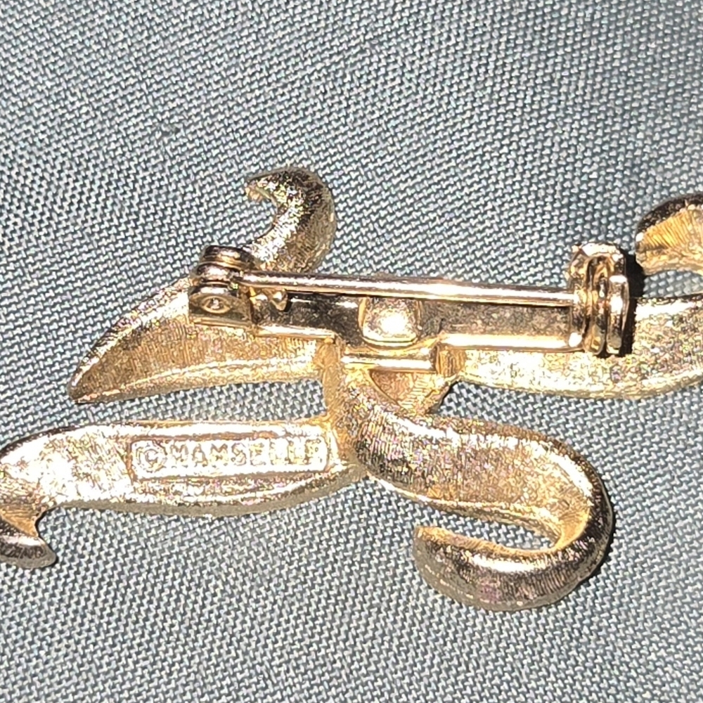 Mamselle Gold-Tone Initial K Brooch Pin. Excellent Condition. Vtg - Picture 4 of 5